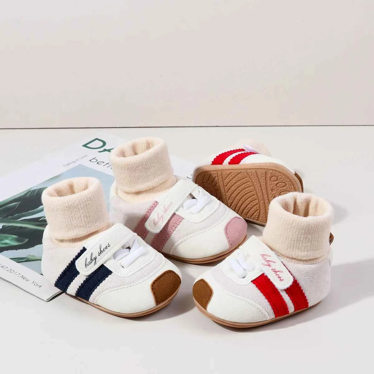 Baby Socks Shoes Soft PU and High Quality Rubber Anti-slip Sole Winter Style for Newborn Toddler Boys and Girls