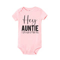 Hey Aunt I Can't Wait To Meet You Announcement Baby Bodysuit Summer Boy Girl Romper Pregnancy Reveal Clothes Infant Shower Gifts