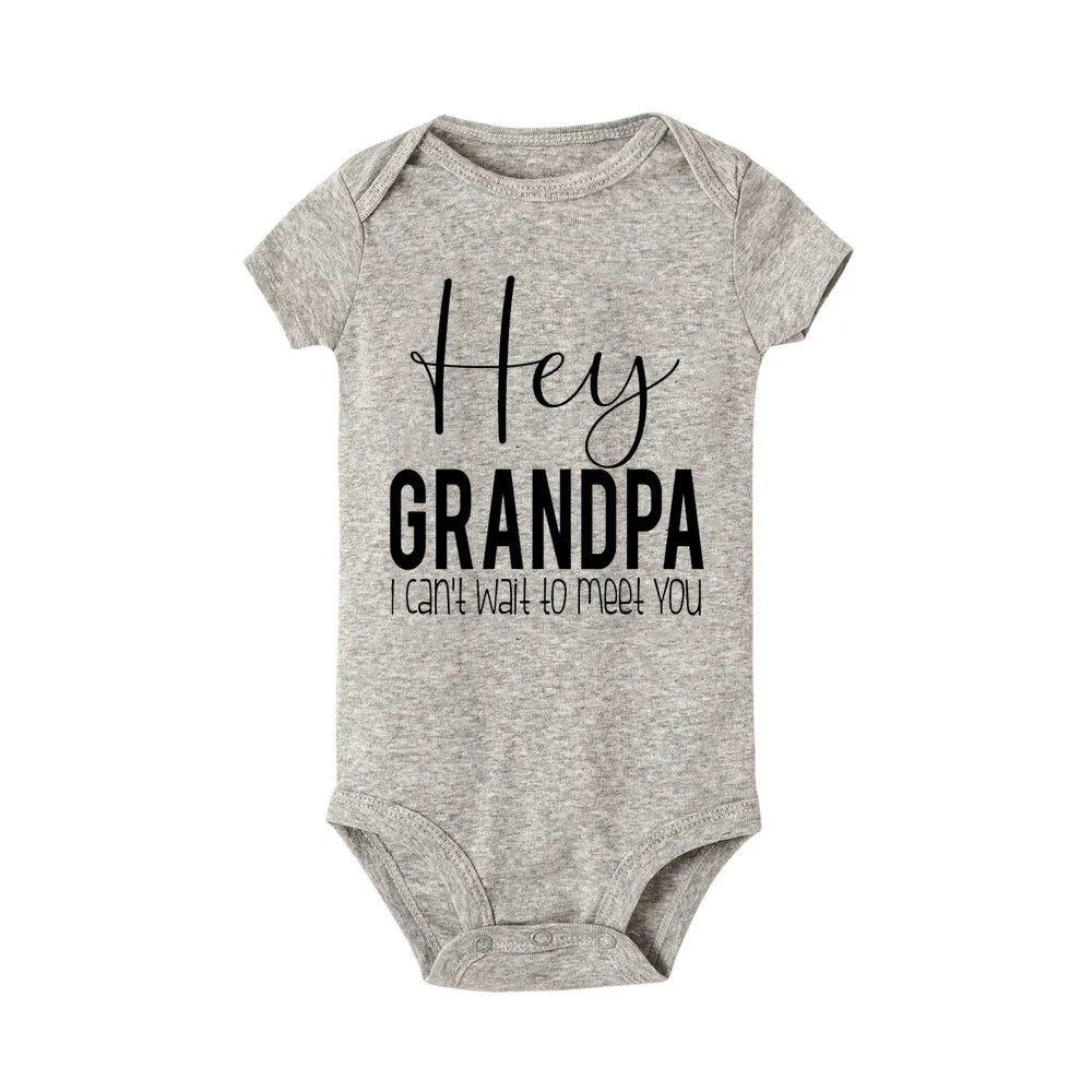 Hey Aunt I Can't Wait To Meet You Announcement Baby Bodysuit Summer Boy Girl Romper Pregnancy Reveal Clothes Infant Shower Gifts