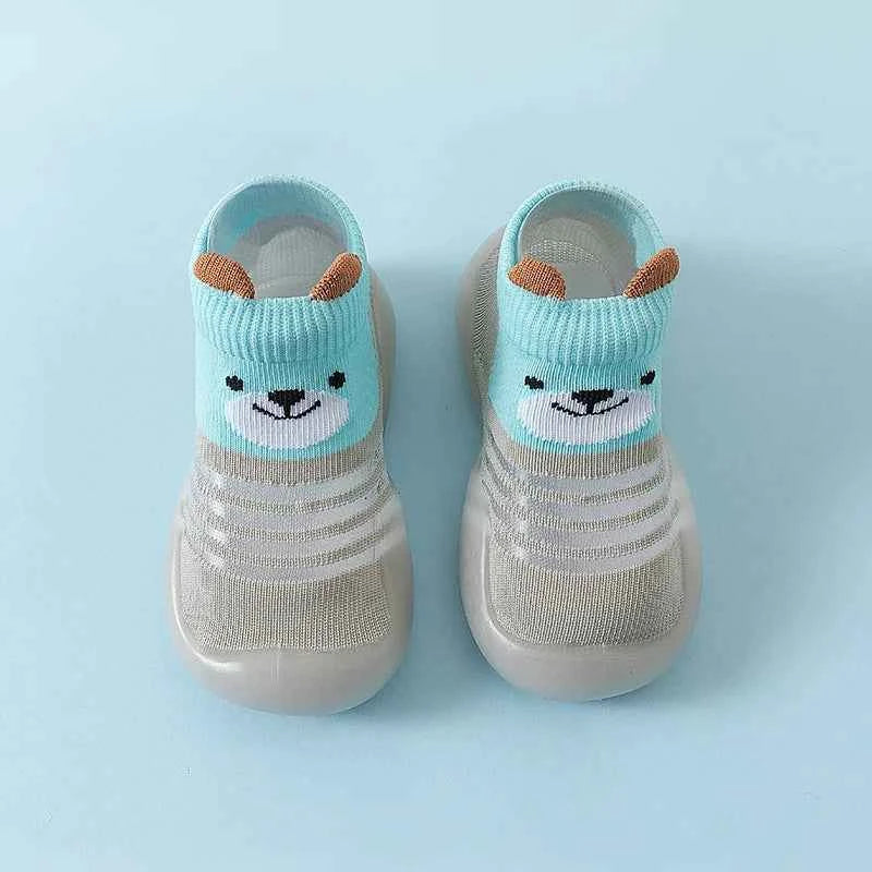 Baby Sock Shoes Summer Mesh Non-Skid Indoor Infant Walking Shoes Breathable Warm Elastic Boy Girls Socks Sneakers With Soft Sole