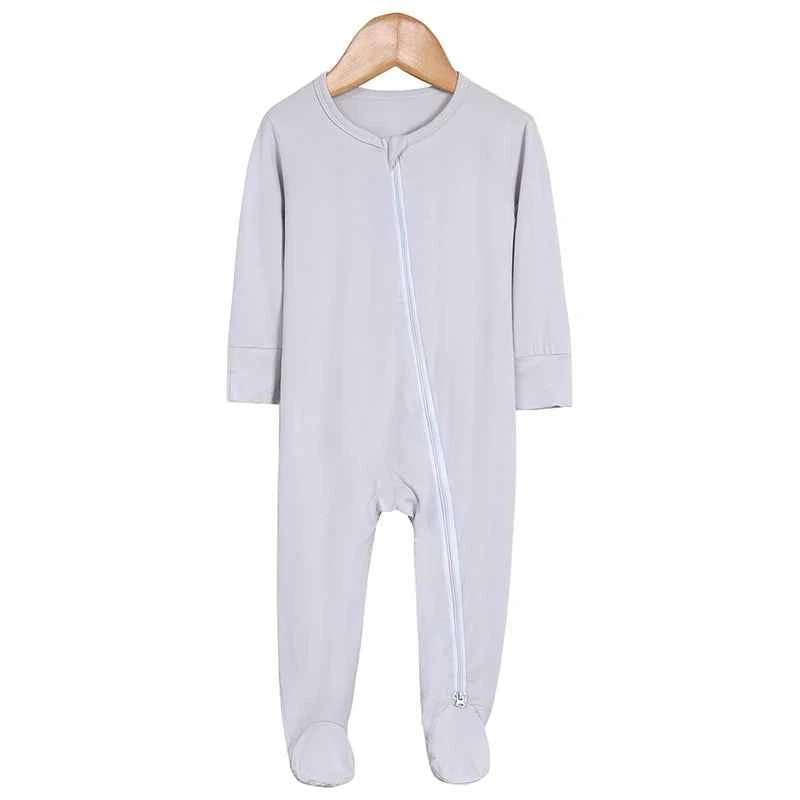 2026 Newborn Baby Bamboo Fiber Romper Solid Breathable Long Sleeve Clothes For 0-24M Boy Girl Jumpsuit Infant Loungewear Pyjamas
