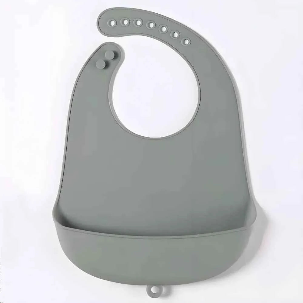 Baby Bib Adjustable Waterproof Bibs Babies Soft Edible Silicone Newborn Saliva Dripping Towel Drooling Children Scarf BPA Free