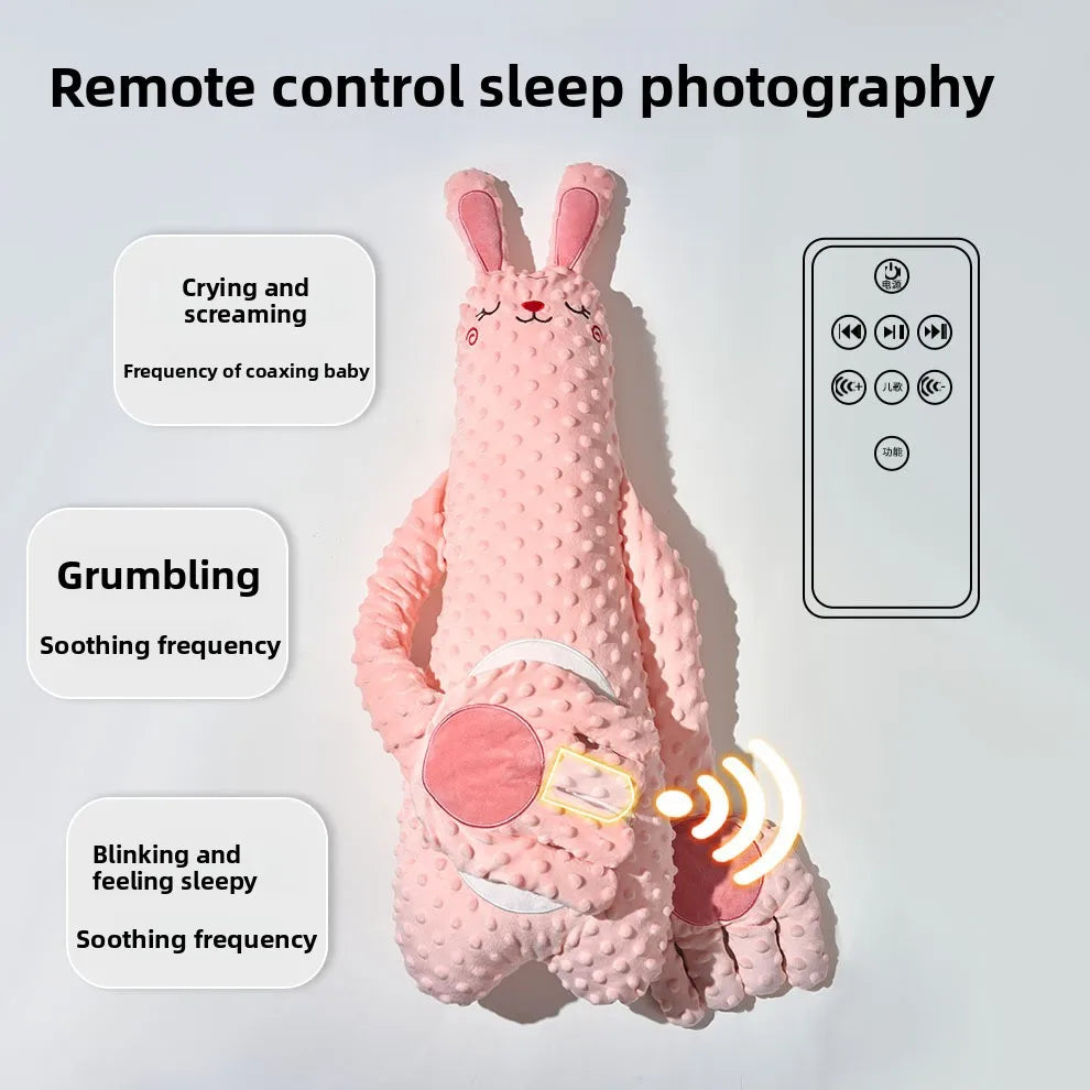 Cartoon Baby Soothing Pillow Remote Control Music Tapping Soothes Palm Pillow Baby Sleeping Pillow for Newborn Patting Doll