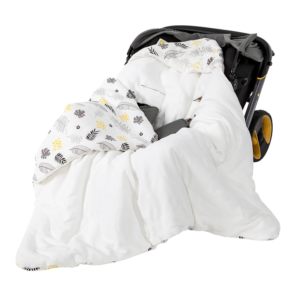 Baby Wrap Blanket For The Newborn With Windproof Hooded In A Infant Car Seat Autumn Warm Envelope For Discharge 0-6 Months