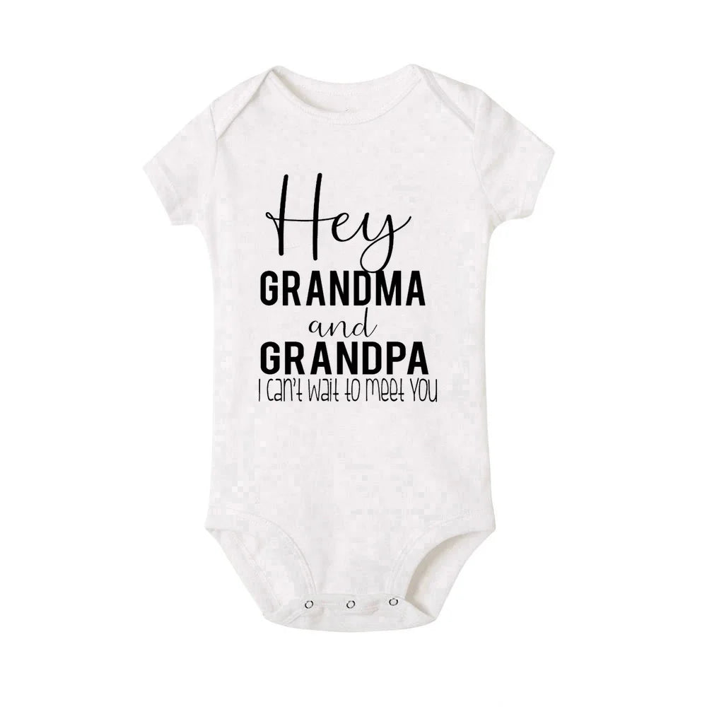 Hey Aunt I Can't Wait To Meet You Announcement Baby Bodysuit Summer Boy Girl Romper Pregnancy Reveal Clothes Infant Shower Gifts