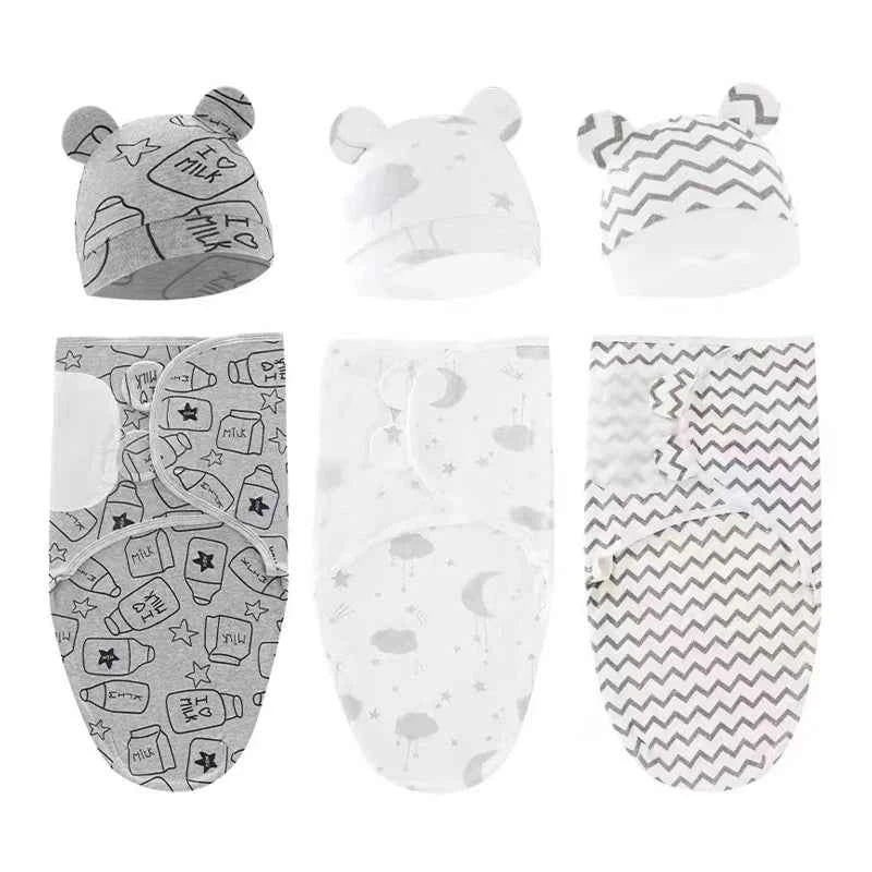 100%Cotton 0-3 Months Newborn Swaddle Sleepsack New Born Baby Swaddling Bedding